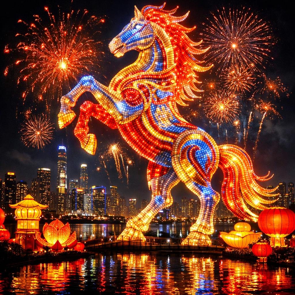 Chinese horse LED lights